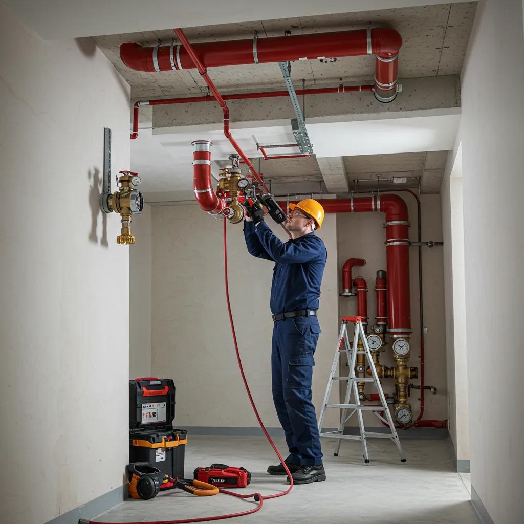 Professional fire sprinkler system installation in a Phoenix, Arizona home